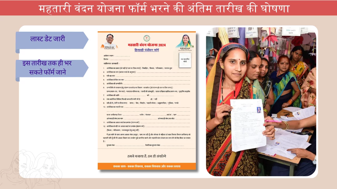 Mahtari Vandan Yojana Form Deadline